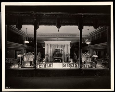 The storefront of the Aeolian Company at 29 West 42nd Street or 689 Fifth Avenue, New York, 1923 by Byron Company
